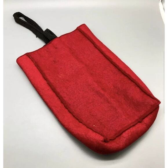Vintage 1960s red felt Switcharoos Aside-kick‎ Party Pinchers shoe storage bag - Picture 3 of 8